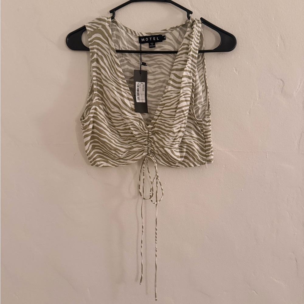 Motel Rocks Zebra Print Crop Top
